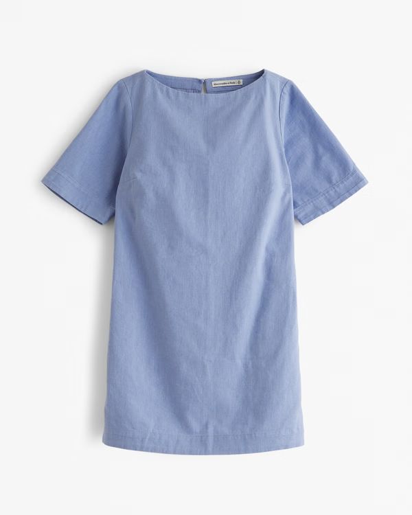 Women's Linen-Blend T-Shirt Dress | Women's New Arrivals | Abercrombie.com | Abercrombie & Fitch (US)