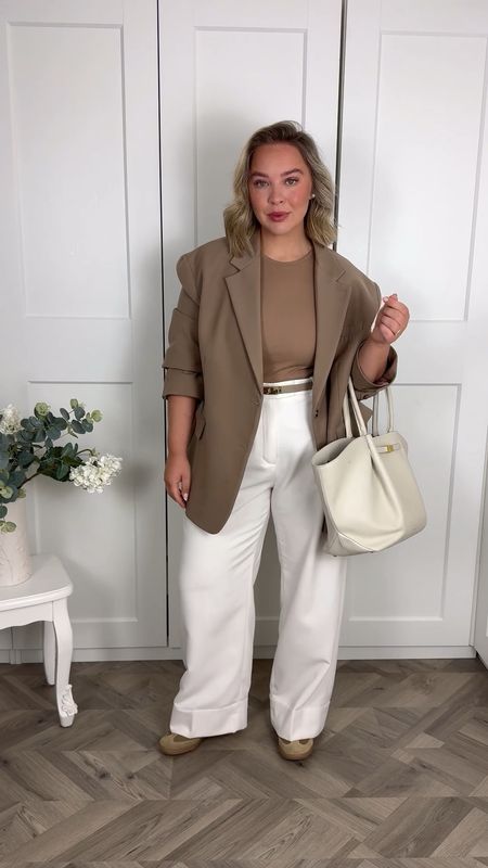 Found these trousers true to size, I got the short leg length and these are the none curve love ones!

H&m, Abercrombie, Reona, Amazon, Demellier, Adidas, spring outfit, oversized blazer, beige blazer, long sleeve top, white trousers, Adidas samba, spring outfits

#LTKspring #LTKstyletip #LTKeurope