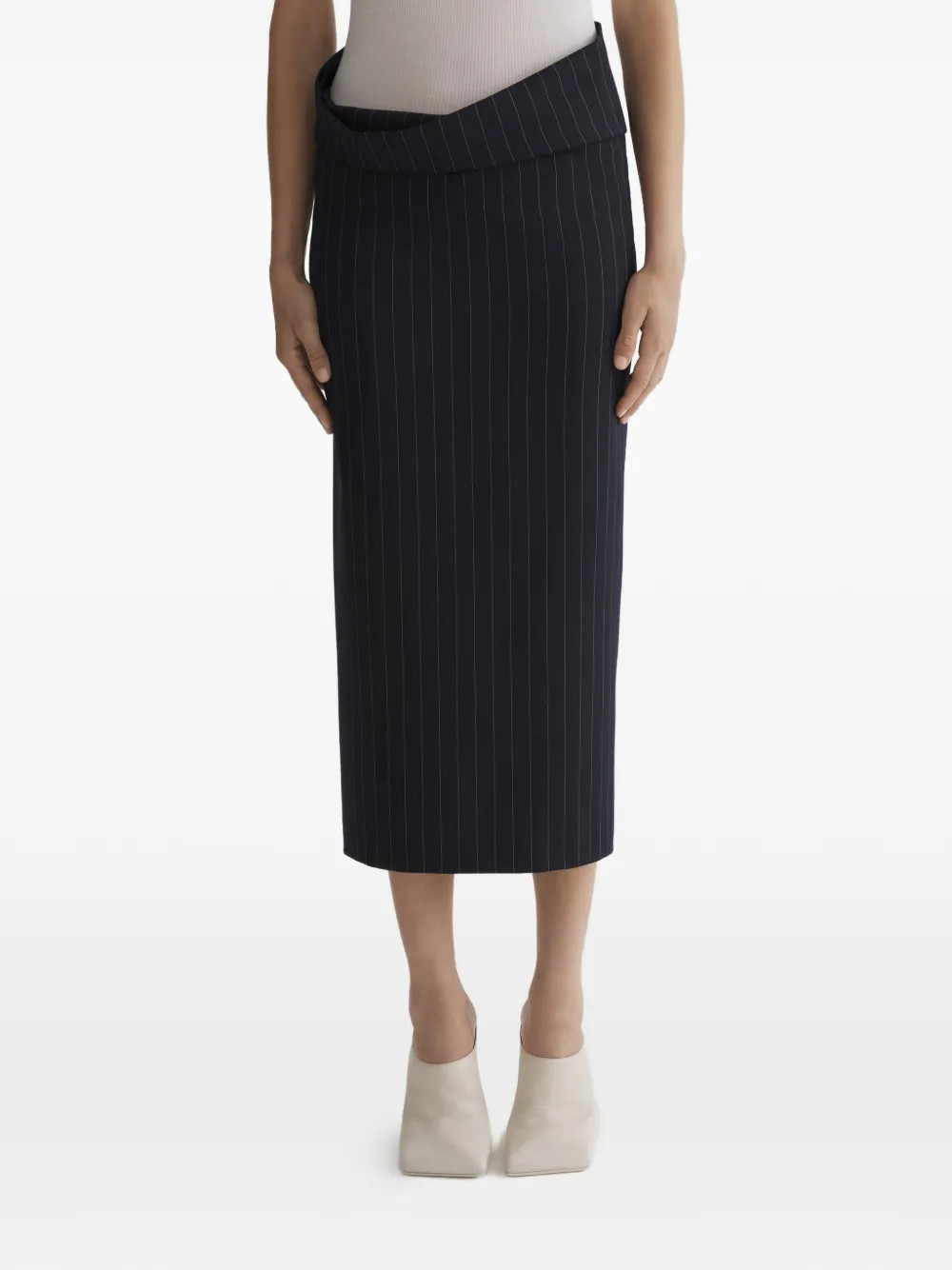 pinstriped split skirt | Farfetch Global