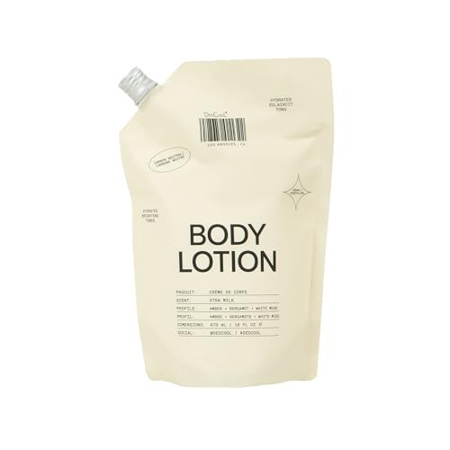 DedCool Body Lotion Refill | Xtra Milk | Deeply Hydrating Lightweight Formula with Ceramides, Snow Mushroom & Meadowfoam Oil | Soft Musk, Bergamot & Amber Scent | Non-Toxic, Vegan Skincare | 16 fl oz | Amazon (US)