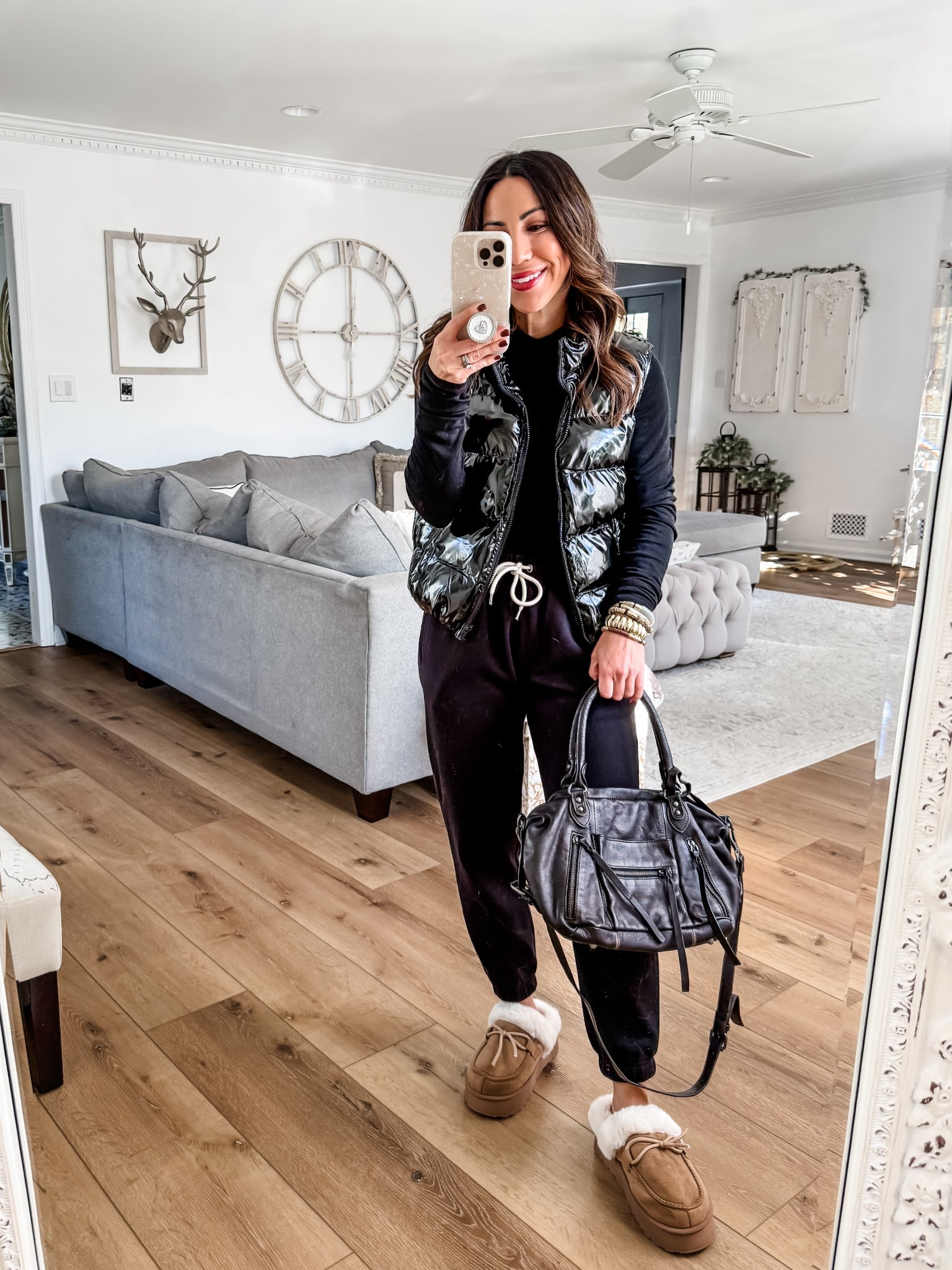 Studio 4 code TAMMY15. Puffer vest small. Jogger sweatpants small petite. Clogs TTS. 

#LTKFindsUnder100 #LTKSaleAlert #LTKFindsUnder50