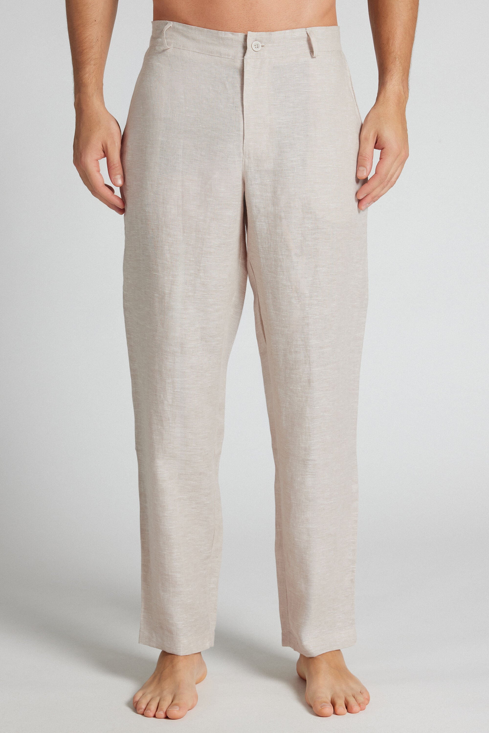 Men\u2019s 100% Linen Full Length Pants - Intimissimi | Intimissimi (US)