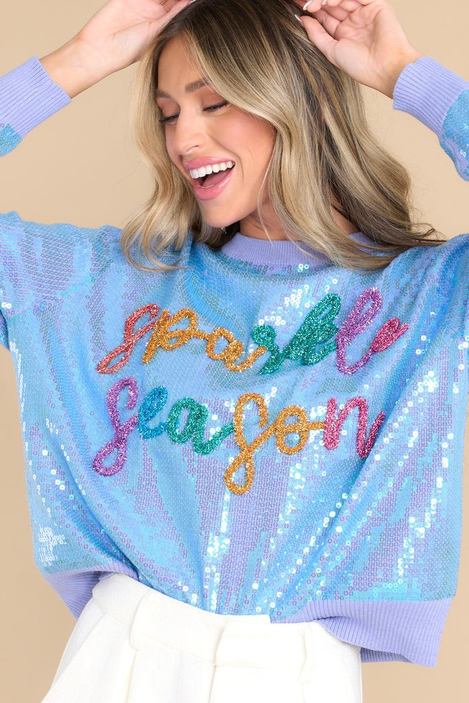 Sparkle Season Periwinkle Sweater | Red Dress 