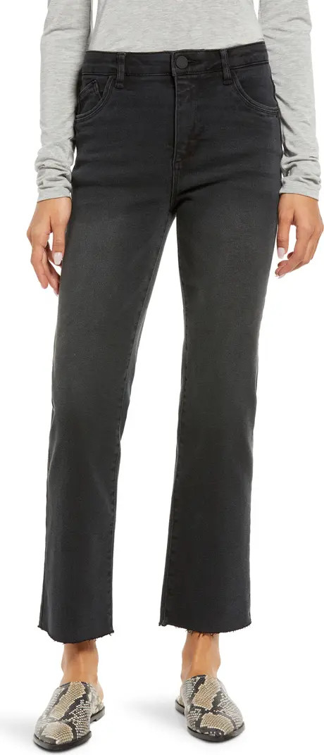 'Ab'Solution Skyrise Raw Hem High Waist Stretch Bootcut Jeans | Nordstrom