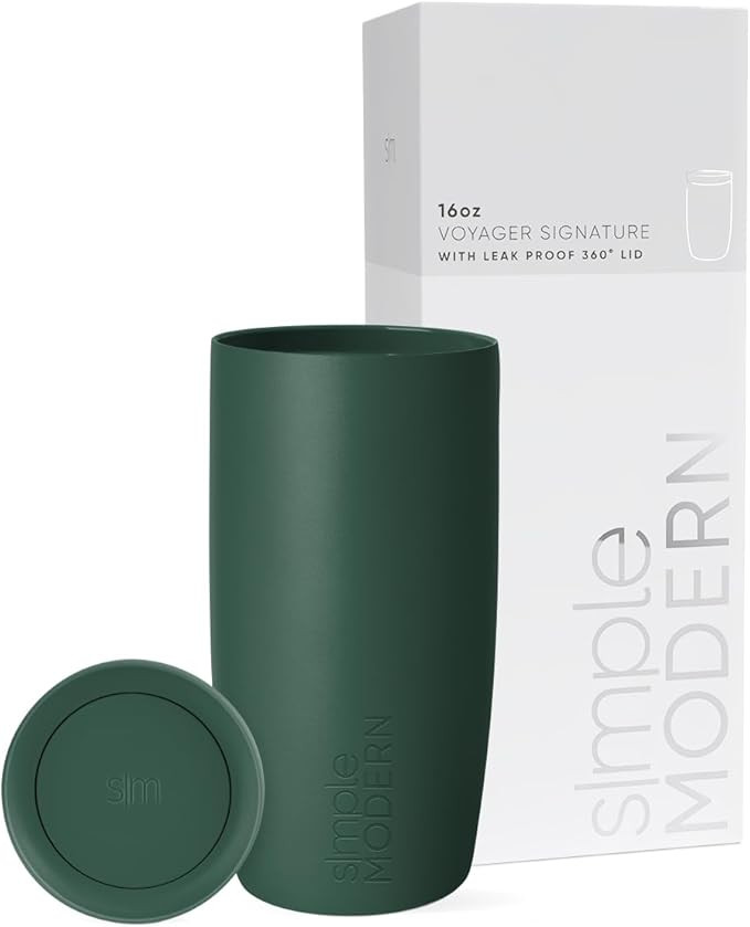 Simple Modern Travel Coffee Mug Tumbler with 360° Lid | Ceramic-Lined Insulated Stainless Steel ... | Amazon (US)