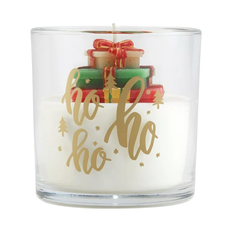 Mainstays 1-Wick Holiday Scene Scented Jar Candle, Figural Top, Happy Holly Days, 10oz. | Walmart (US)