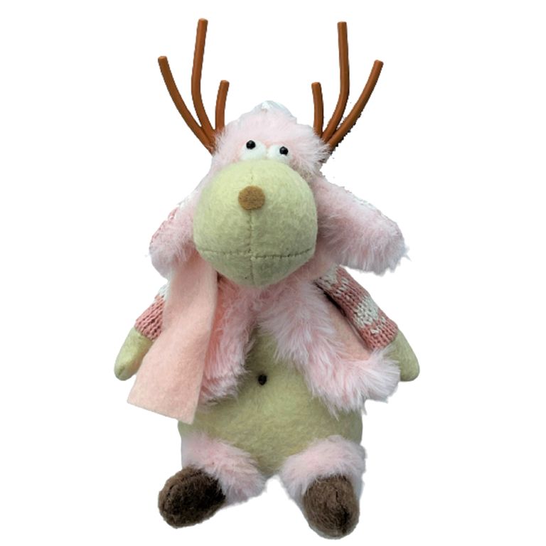 Holiday Time Pink Jumbo Reindeer Ornament. Blushful Theme. Plush Reindeer. Jumbo Size. | Walmart (US)