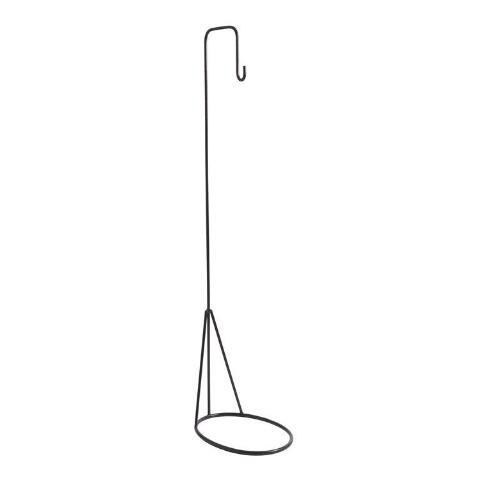 Black Metal Modern Standing Lantern Hook | World Market