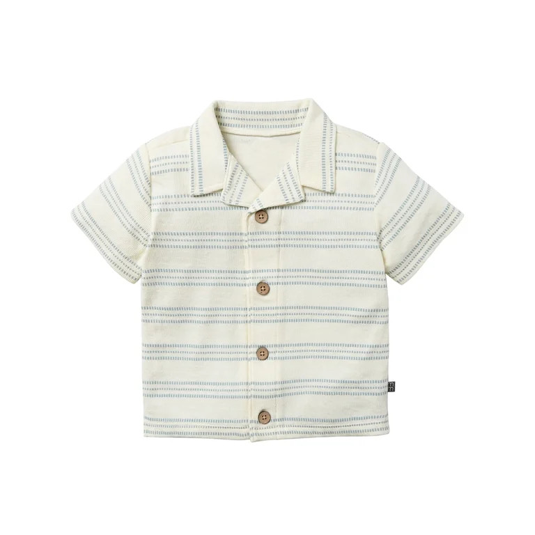 Modern Moments by Gerber Toddler Boy Organic Button Up Collar Shirt, Sizes 12M-5T | Walmart (US)