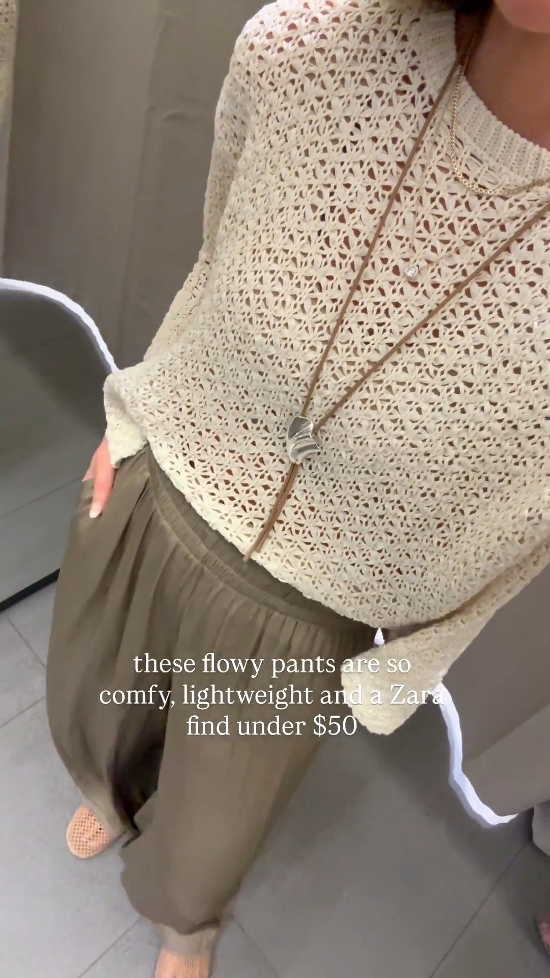 @Zara summer outfit. I'm wearing size small in my sweater and xs in pants.

#LTKsummer