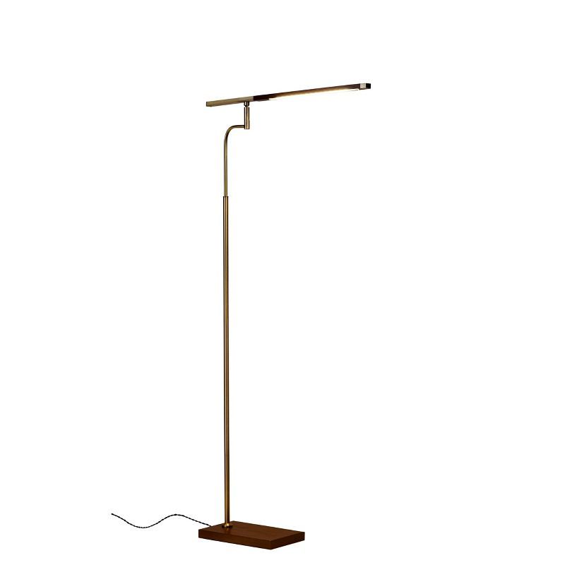 50.5" x 62.5" 3-way Barrett Floor Lamp (Includes LED Light Bulb) Brass - Adesso | Target