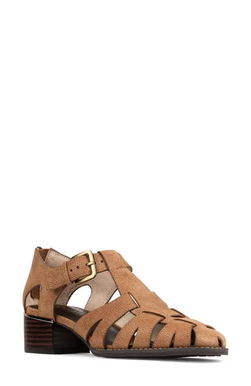 Donald Pliner Back Zip Fisherman Sandal in Saddle at Nordstrom, Size 7.5 | Nordstrom