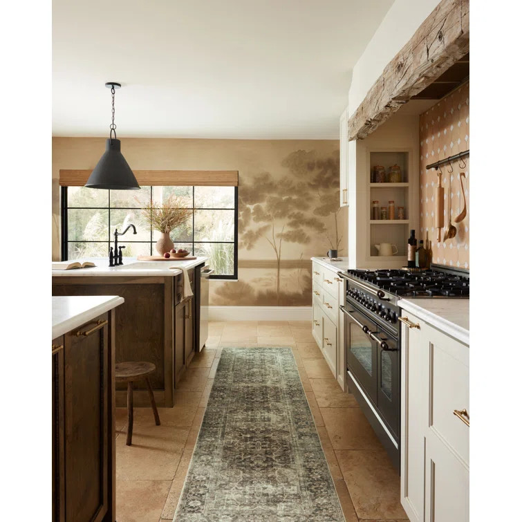 Magnolia Home By Joanna Gaines X Loloi Sinclair Machine Washable Pebble / Taupe Area Rug | Wayfair North America
