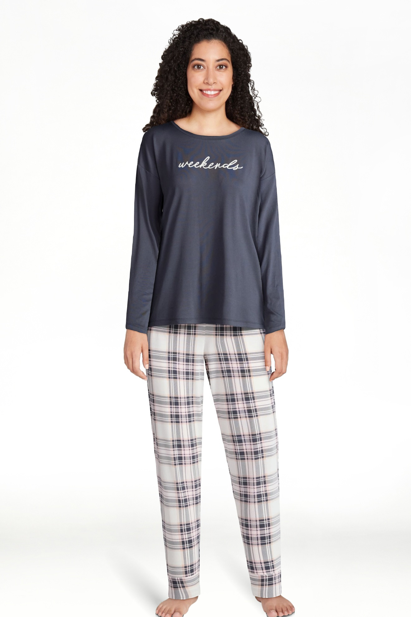 Joyspun Conjunto de Pijama de Jogging y Top de Dormir de Manga Larga para Mujer, Colección Suave... | Walmart (US)
