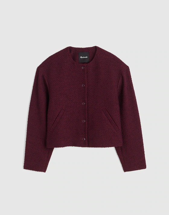 Tweed Collarless Jacket | Madewell