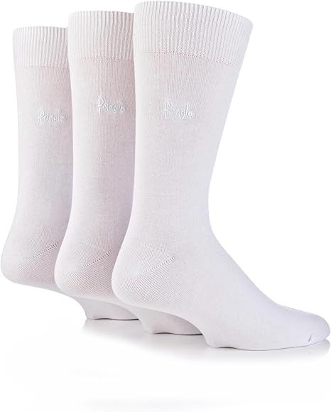 Pringle Men’s Endrick Plain Cotton Trouser Socks 3 Pair Pack, Smart Dress Mid-Calf Length Socks... | Amazon (UK)