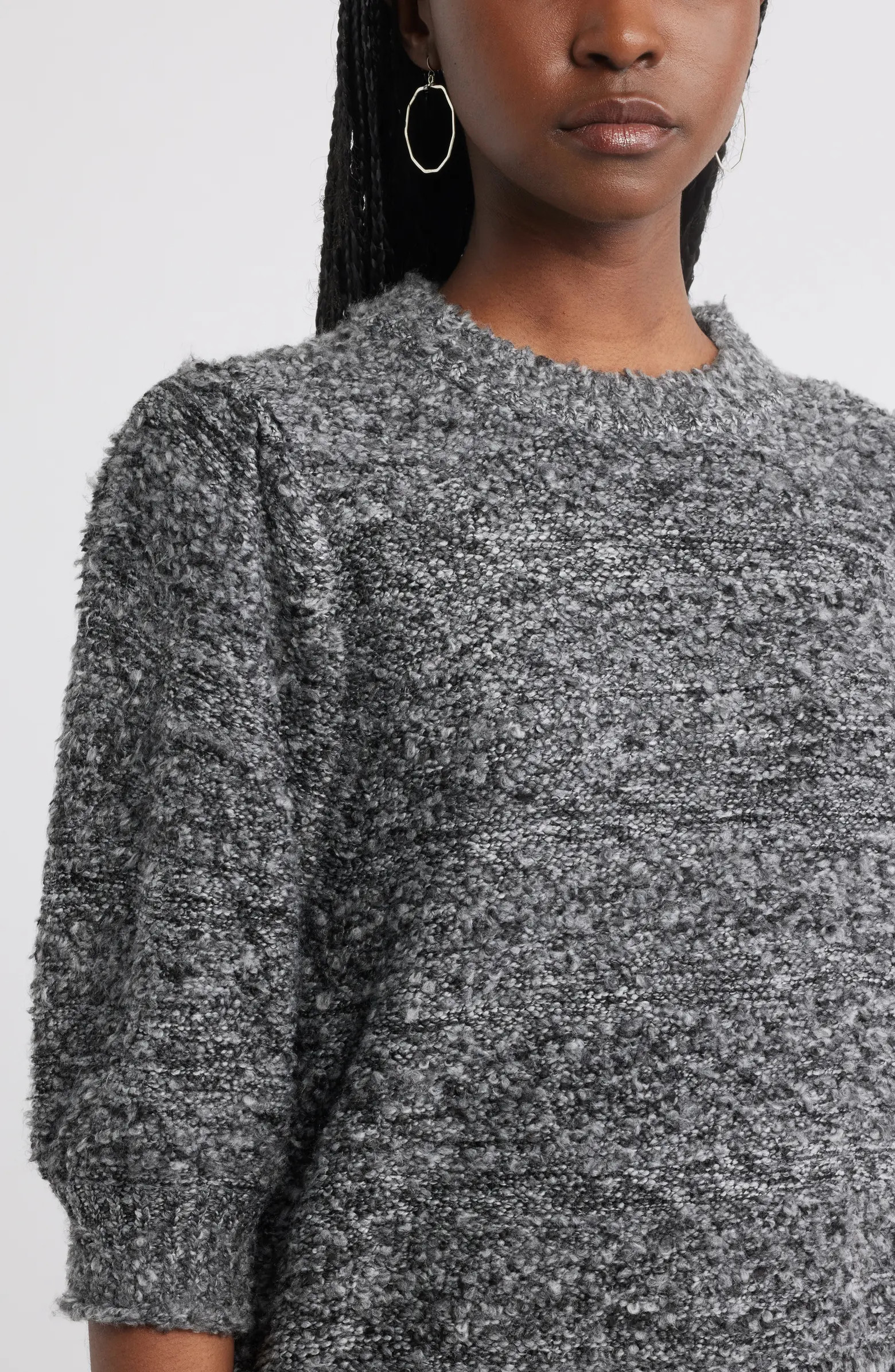 Treasure & Bond Short Sleeve Marled Sweater | Nordstrom | Nordstrom