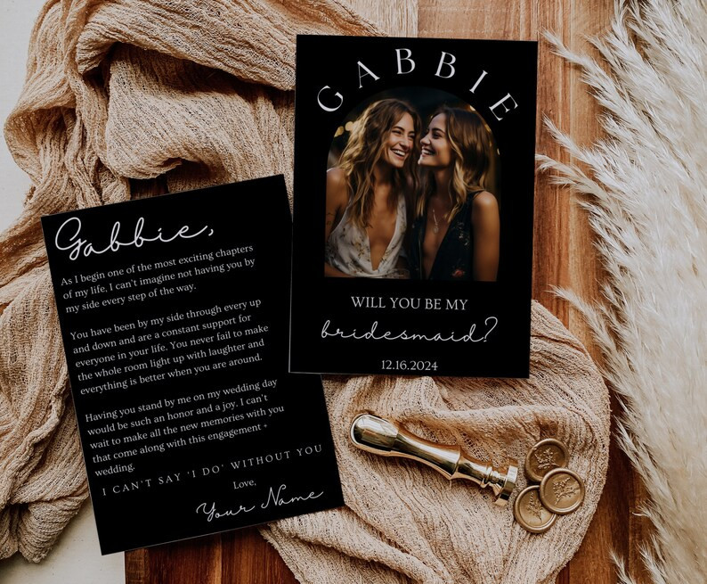 Photo Bridesmaid Proposal Maid of Honor Card Bridesmaid - Etsy | Etsy (US)