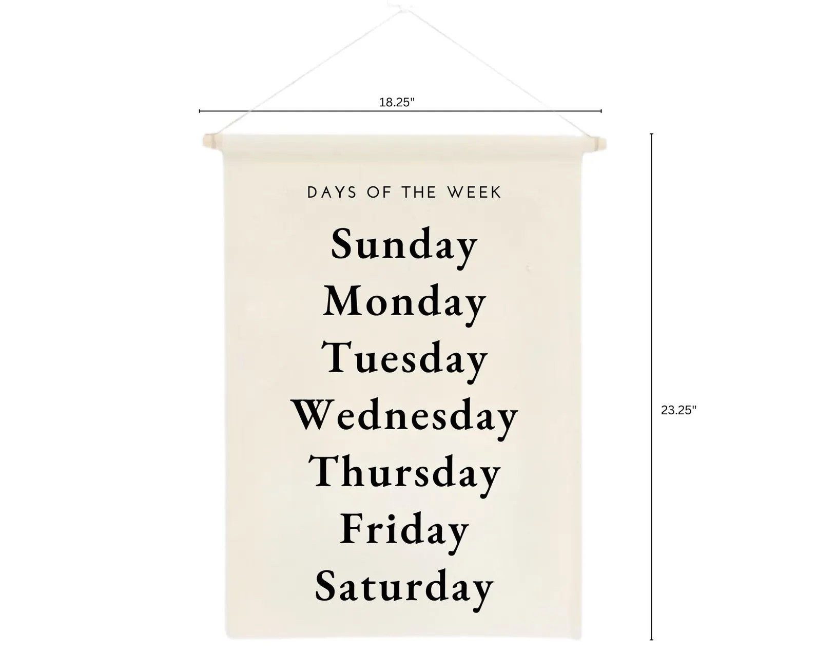 Days of the Week Hanging Banner, Educational, Montessori, Homeschool, ABC, Chart, Baby Shower, Si... | Etsy (US)
