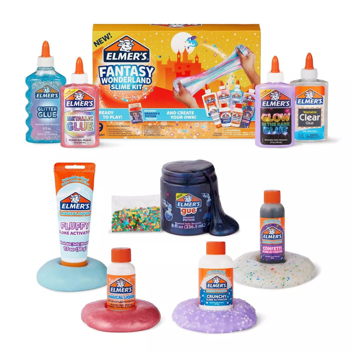 Elmer's 9pc Fantasy Wonderland Slime Kit | Target