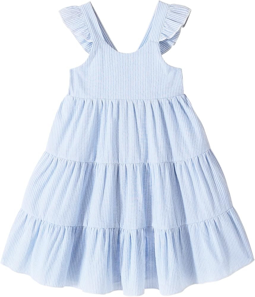 Kids Toddler Baby Girls Rainbow Dress Princess Sleeveless Beach Butterfly Sundress | Amazon (US)