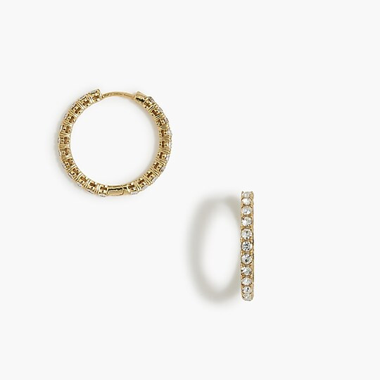 Crystal hoop earrings | J.Crew Factory