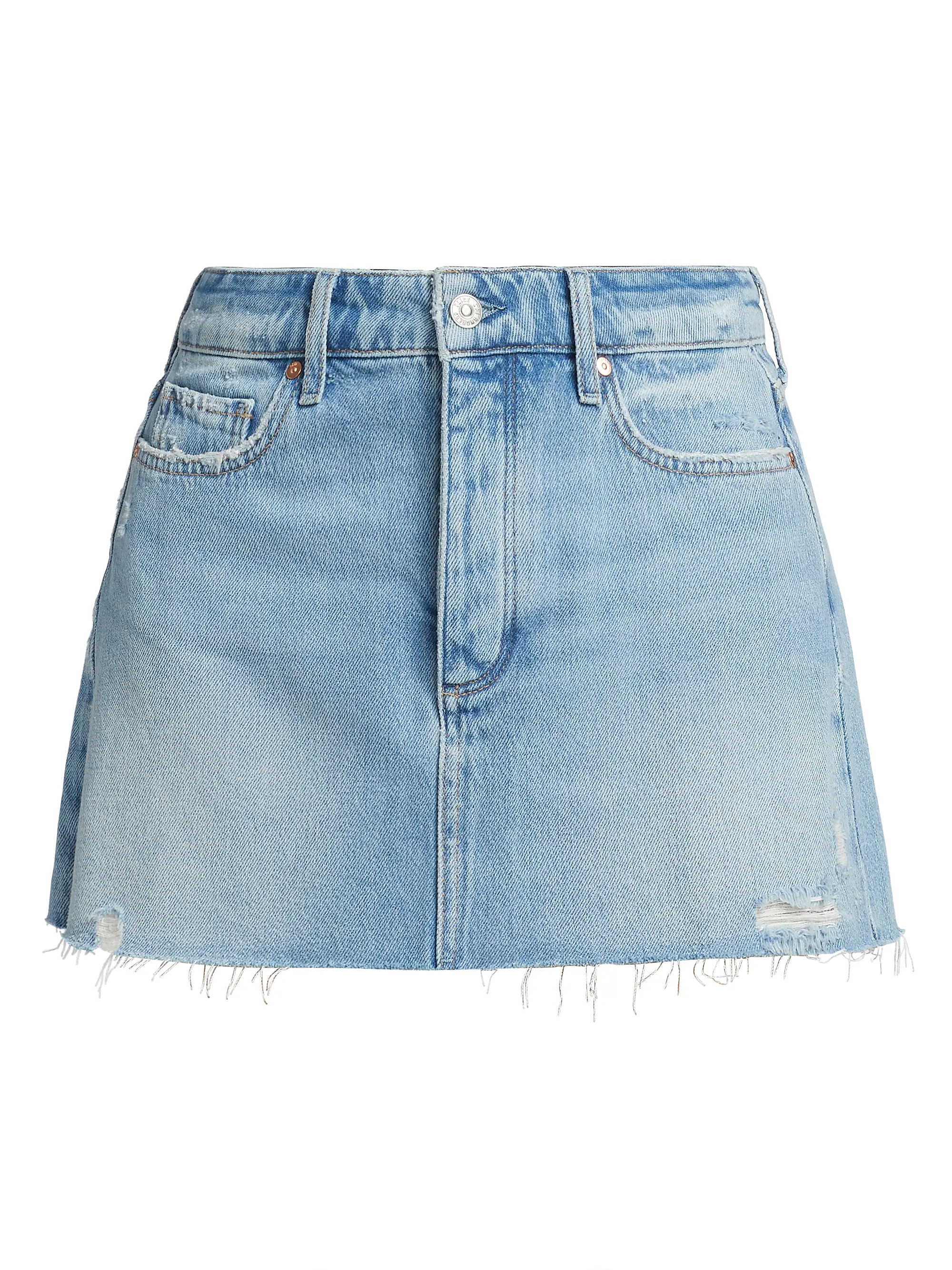 Ryder Distressed Denim Miniskirt | Saks Fifth Avenue