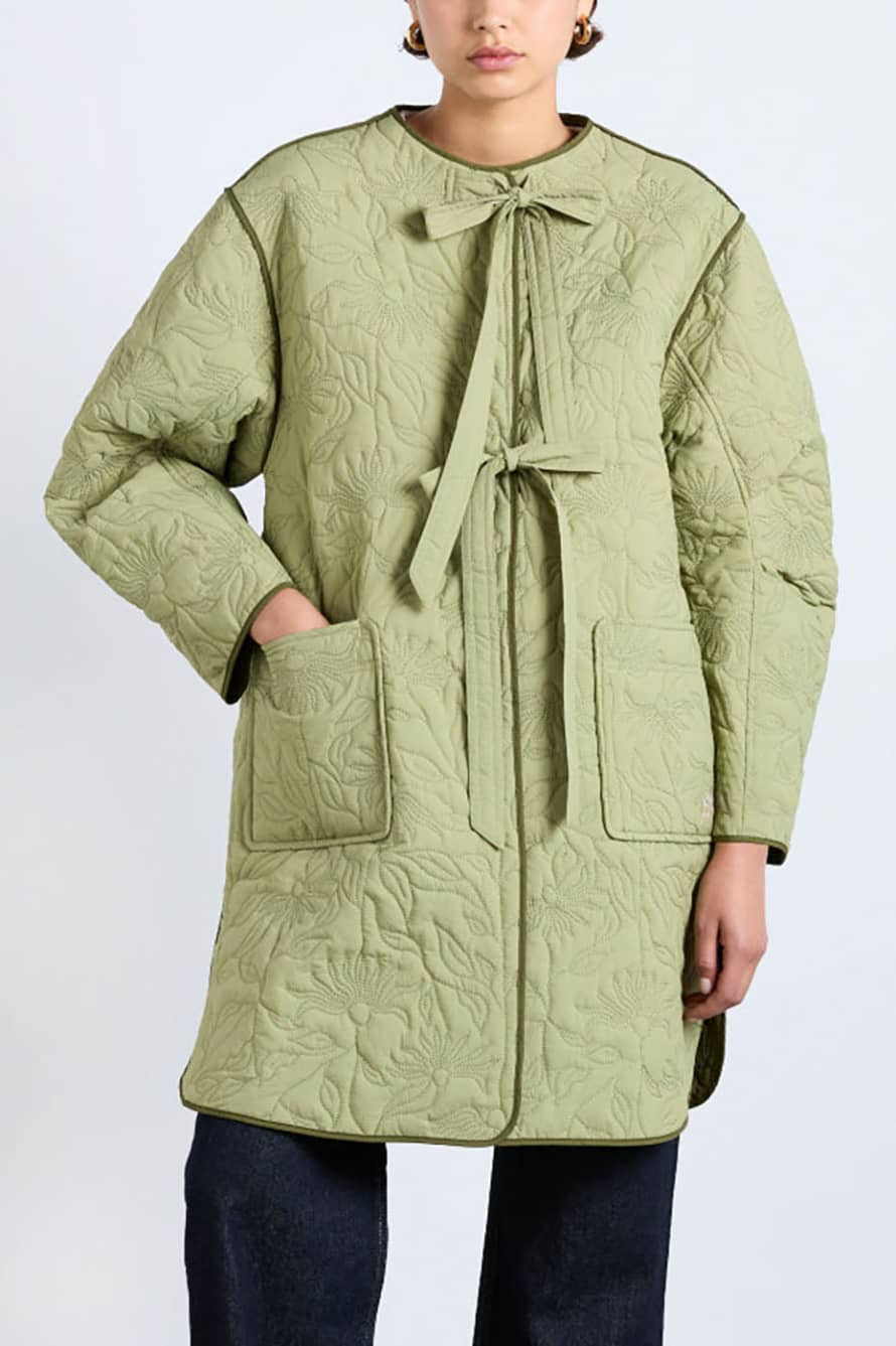 Damson Madder Green Valentine Reversible Liner Jacket - Trouva | Trouva (Global)