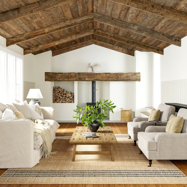 Natural Meadow Striped Jute Flatweave Area Rug | Rugs USA