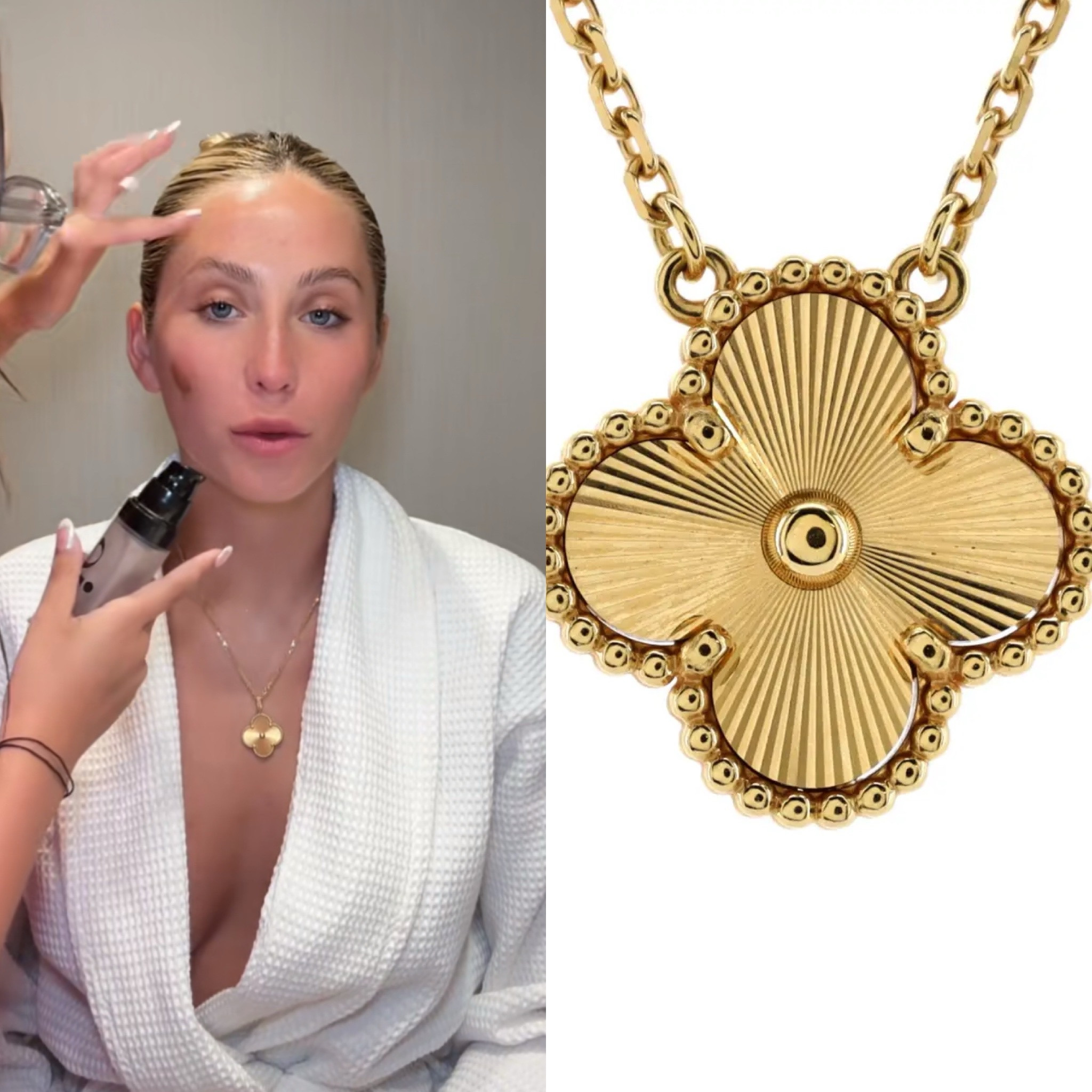 Shop Alix Earle’s jewelry! #shop #alixearle #vancleef #necklace #gold #designer 

#LTKworkwear #LTKGiftGuide #LTKbeauty