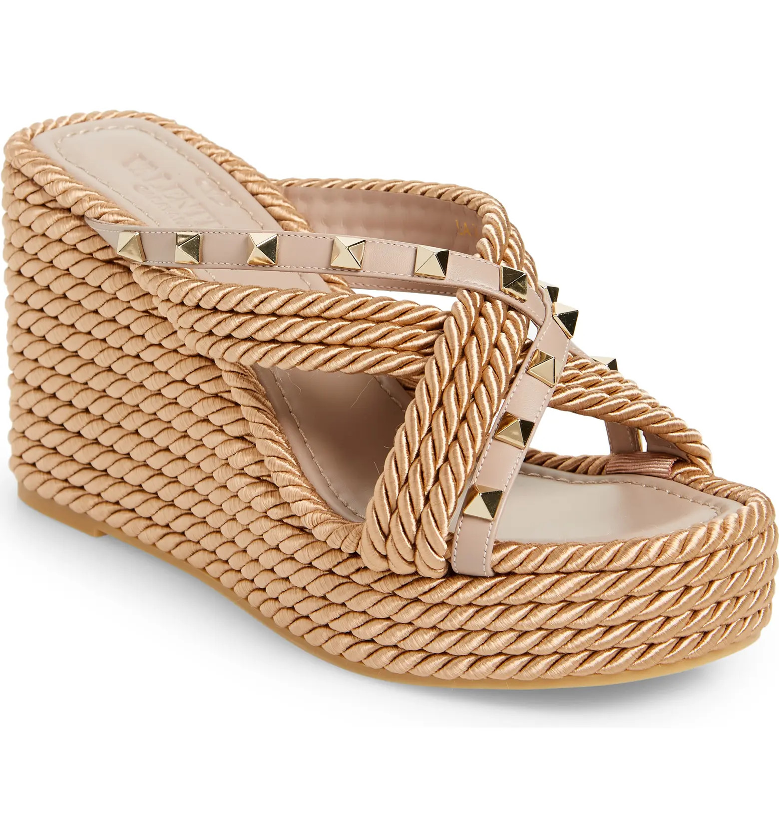 Valentino Garavani Valentino Rockstud Torchon Espadrille Wedge Sandal | Nordstrom | Nordstrom