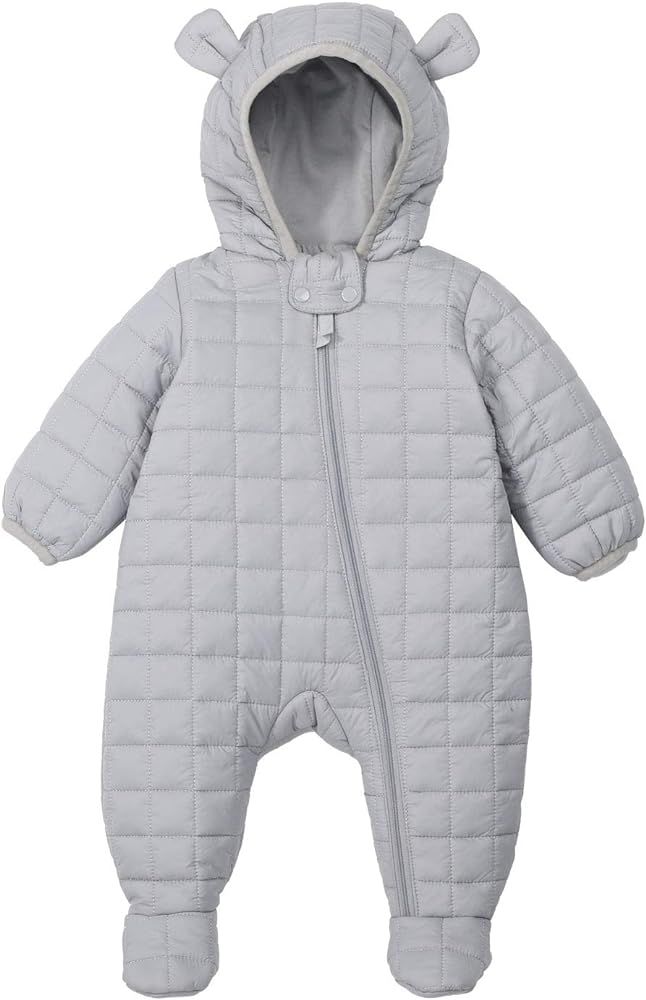Baby Girl Boy Snowsuit 3-6 Months Down Jacket Hooded Romper Jumpsuit Infant Onesie Winter Out... | Amazon (US)
