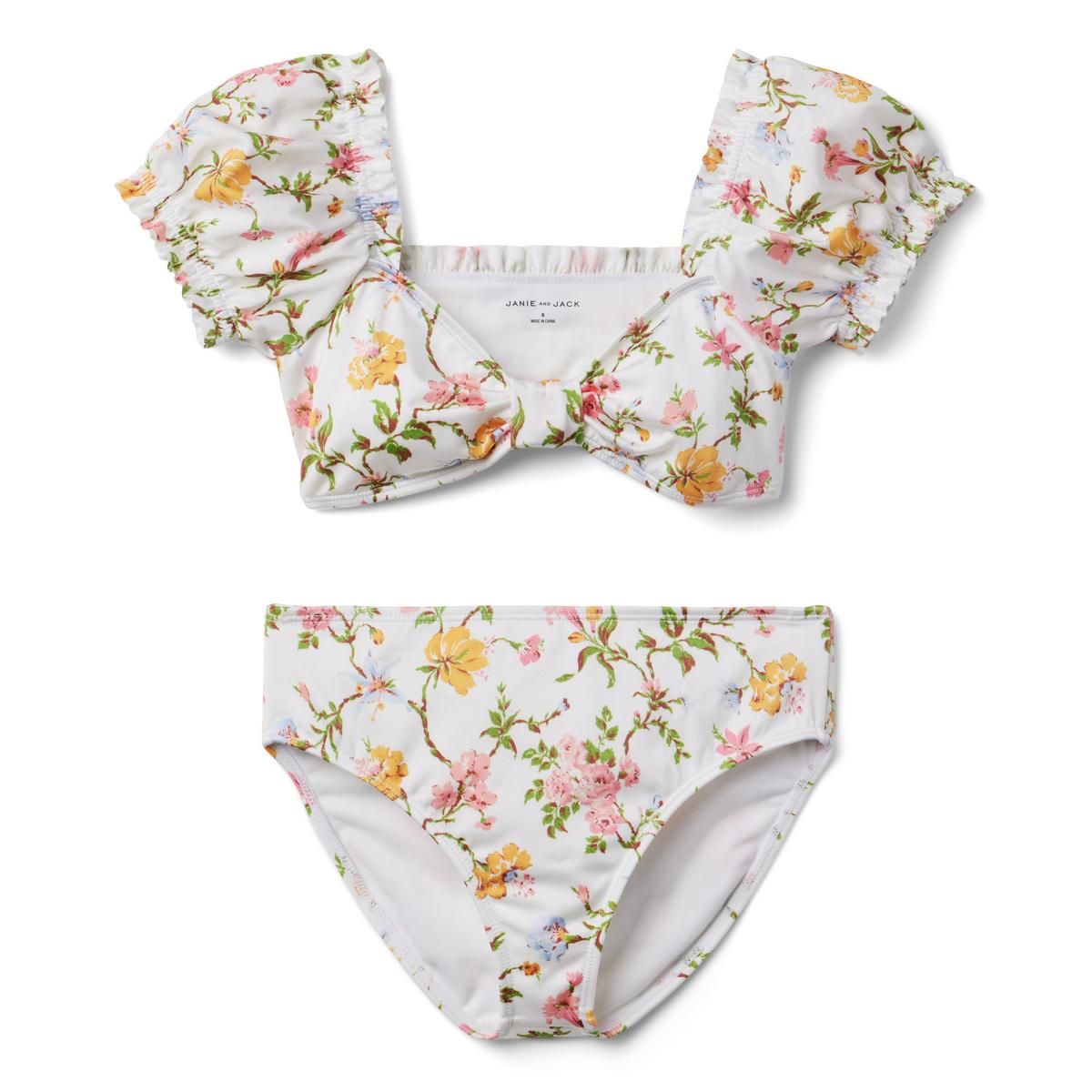 Floral Puff Sleeve 2-Piece Swimsuit | Janie and Jack