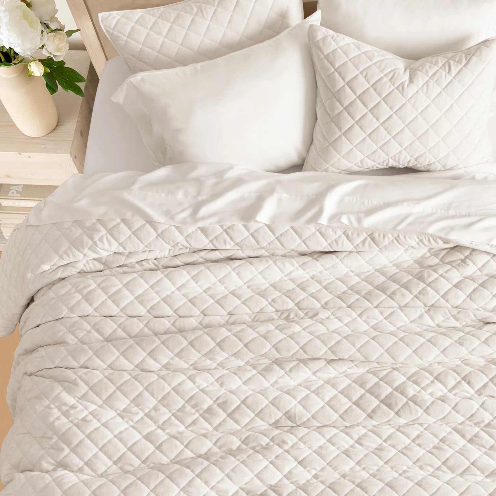 EverGrace Diamond Crushed Velvet Quilt | Wayfair | Wayfair North America