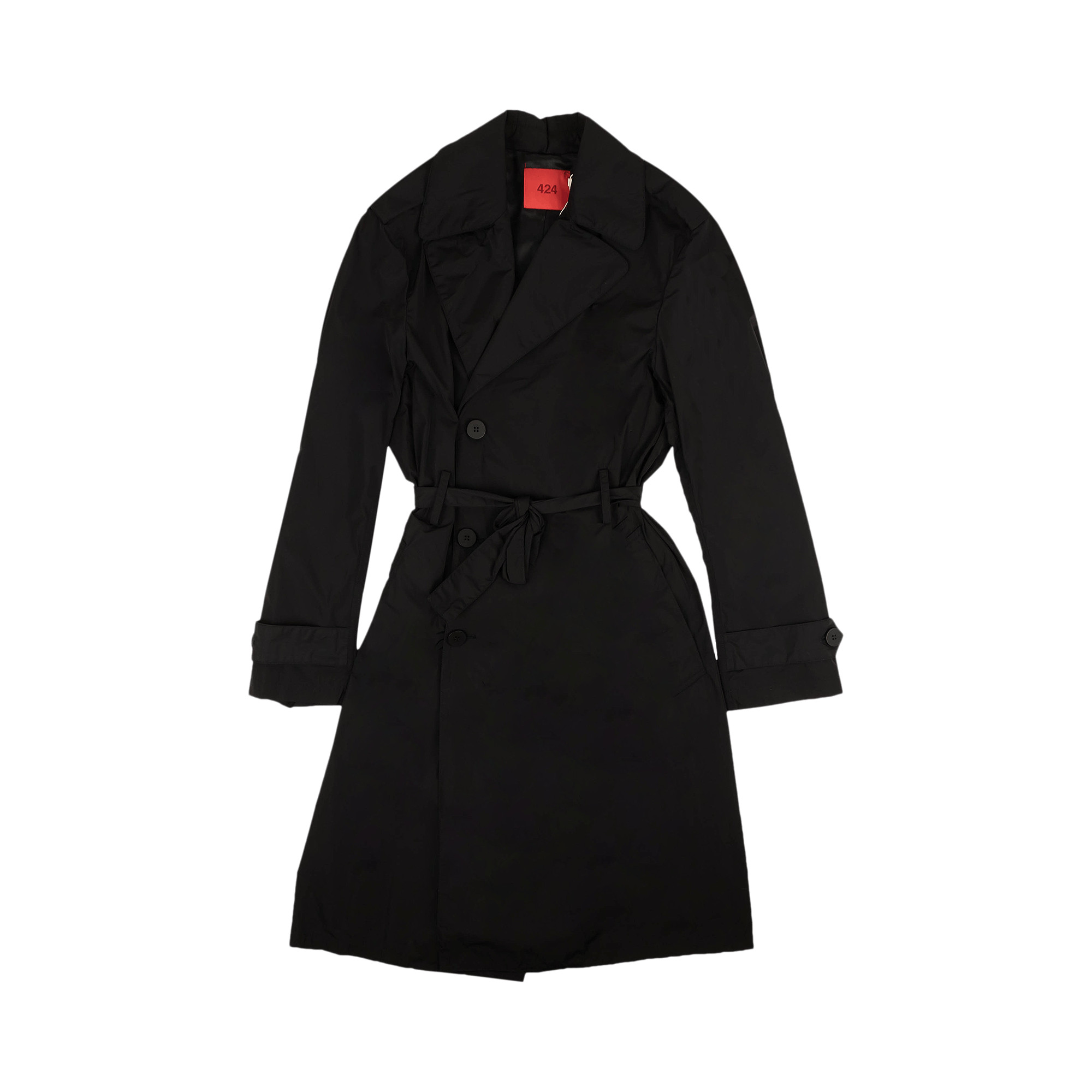 424 Nylon Trench Coat 'Black' | GOAT
