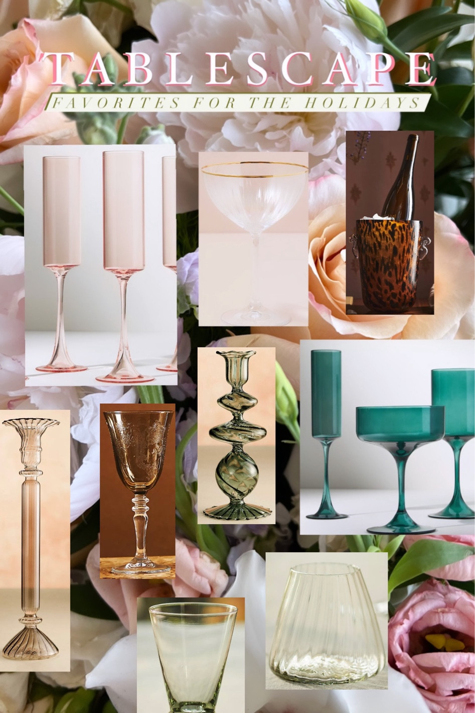 Holiday Gift Guide for the Hostess or Ideas for your holiday tables! Wine glasses, champagne flutes, water glass, candle sticks & more 

#LTKunder100 #LTKHoliday #LTKSeasonal