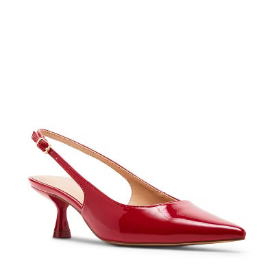 Madden Girl Valeriee Slingback Kitten-heel - 9.5 - RED PAT | Target