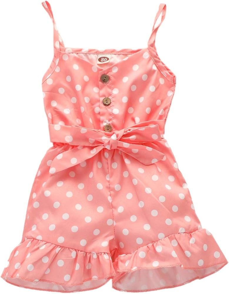 Toddler Girl Clothes Baby Summer Cute Halter Romper 6 Months to 5 Years Old | Amazon (US)