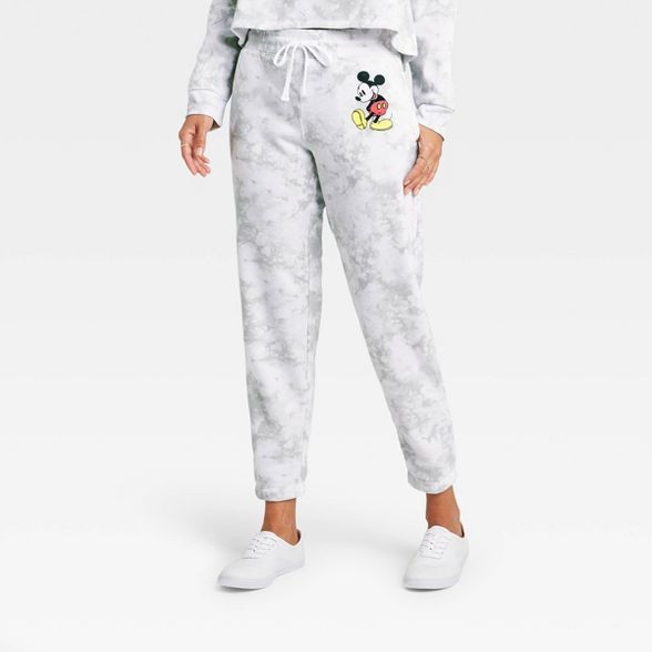 Women's Disney Mickey Mouse Graphic Jogger Pants - White | Target