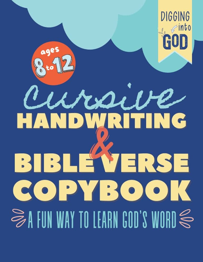 Cursive Handwriting & Bible Verse Copybook For Kids Ages 8 to 12: A FUN Bible Curriculum to Help ... | Amazon (US)