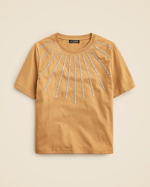 Embellished cotton classic T-shirt | J. Crew US