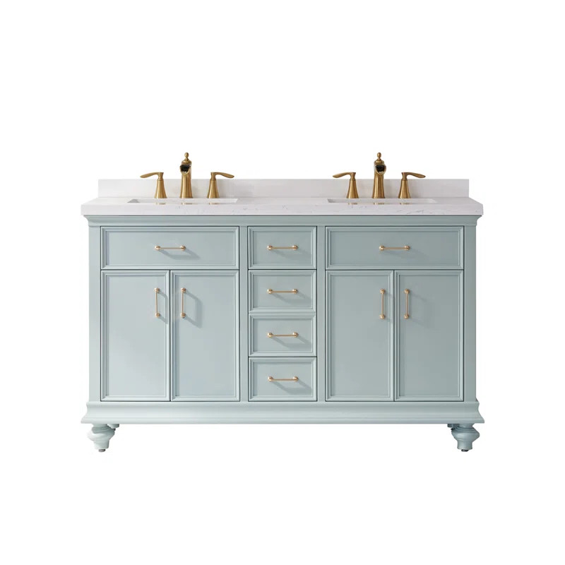 Charlotte 60'' Double Bathroom Vanity with Vanity Top | Wayfair North America