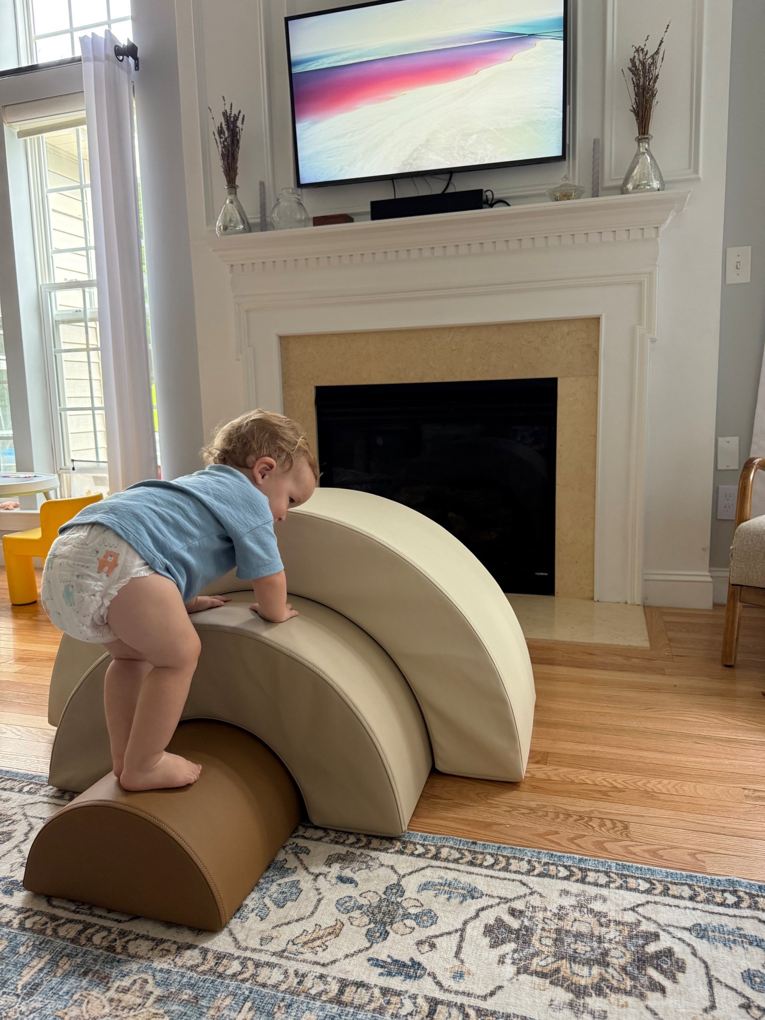 Climbing sets are all the rage with toddlers! I am personally a huge fan because my son needs a lot of vestibular input to get all of his energy out before his rest times. These blocks are beautiful as well as beautifully made. If you are looking for an aesthetically pleasing option that fits your style while fitting your child’s needs I highly recommend! 

#LTKKids #LTKBaby #LTKFamily