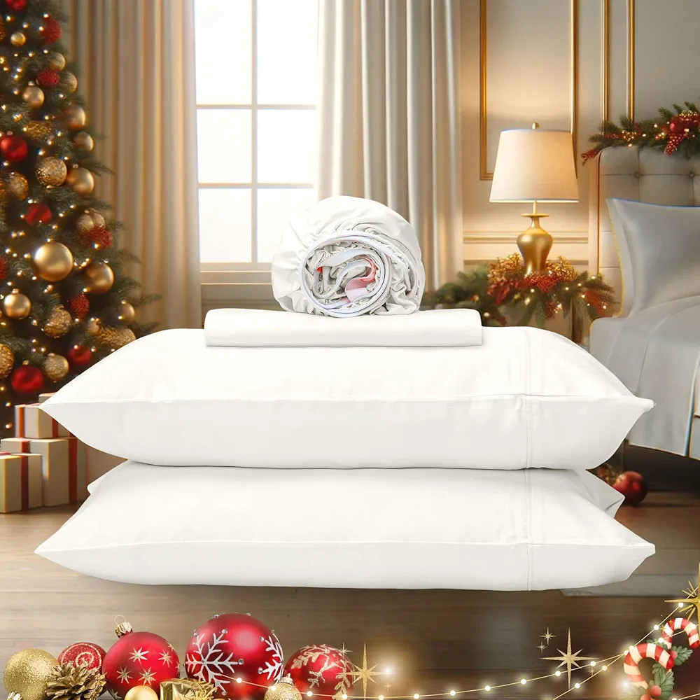 GOKOTTA King Size Bed Sheets 4 Piece Set, Super Soft Bamboo Sheets, Cooling for Hot Sleepers - Ho... | Amazon (US)