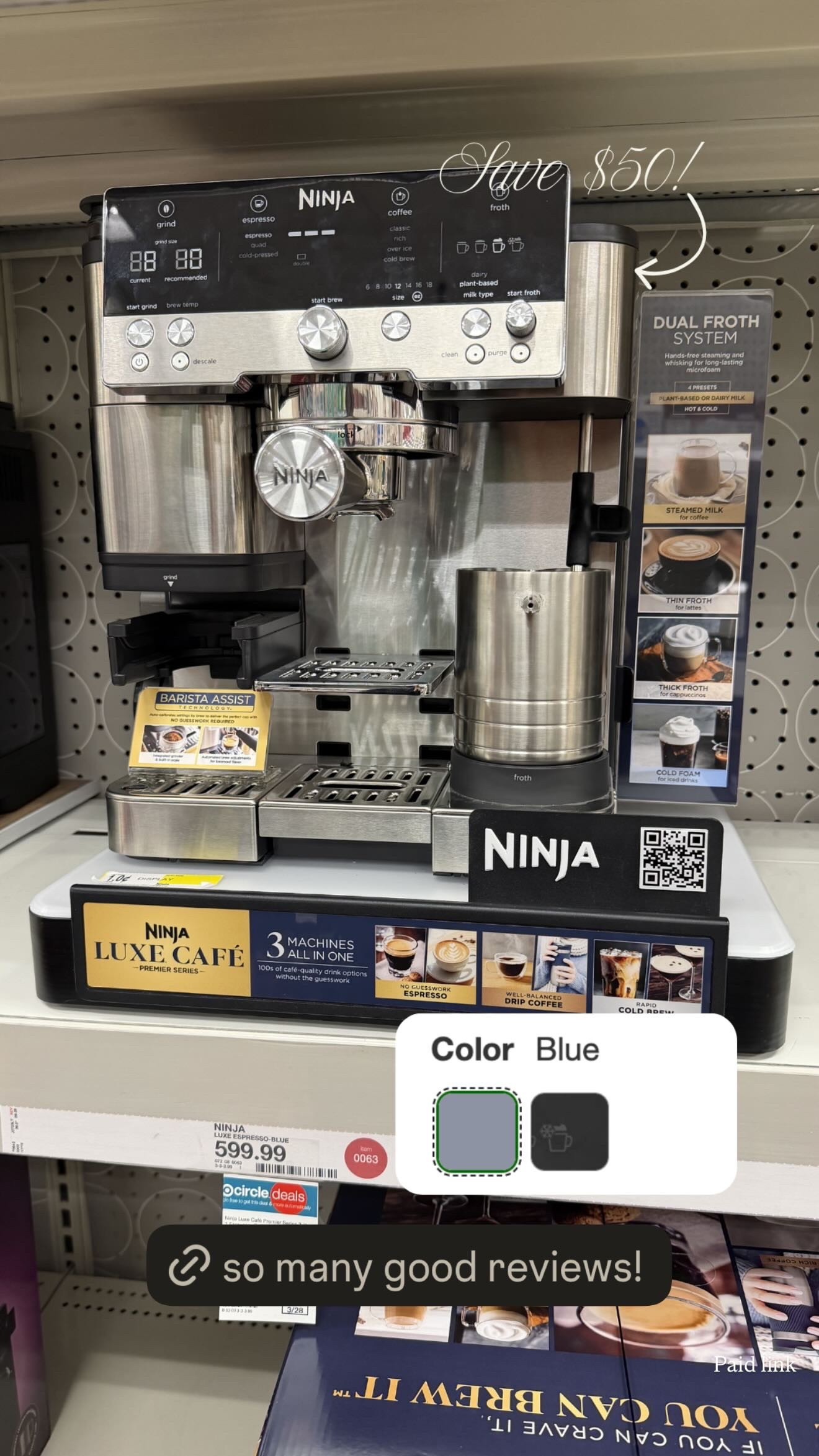 $50 off this Ninja luxe café and I swear this is the kind of upgrade that makes you actually want to make coffee at home… espresso, cold brew, AND froth all in one is kinda insane.
spring outfits 2026, easter dress women, easter outfits women, easter basket ideas, spring dresses, vacation outfits beach, date night outfits, plus size fashion, country concert outfits, work outfits, coffee bar, kitchen finds, home upgrades, target deals 

 #LTKmorningroutine #LTKHome