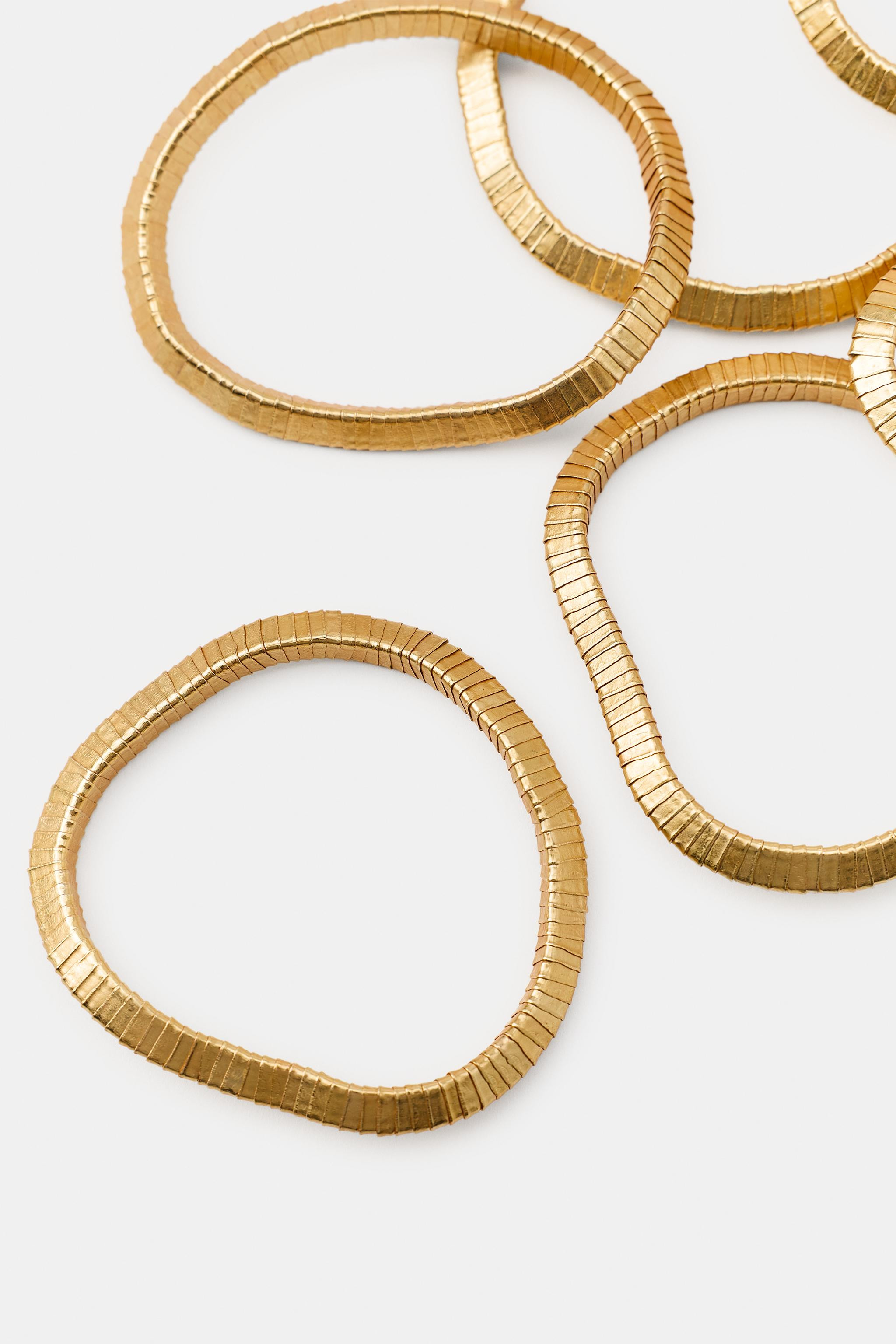 PACK OF ELASTIC BRACELETS WITH METAL PIECES | Zara US