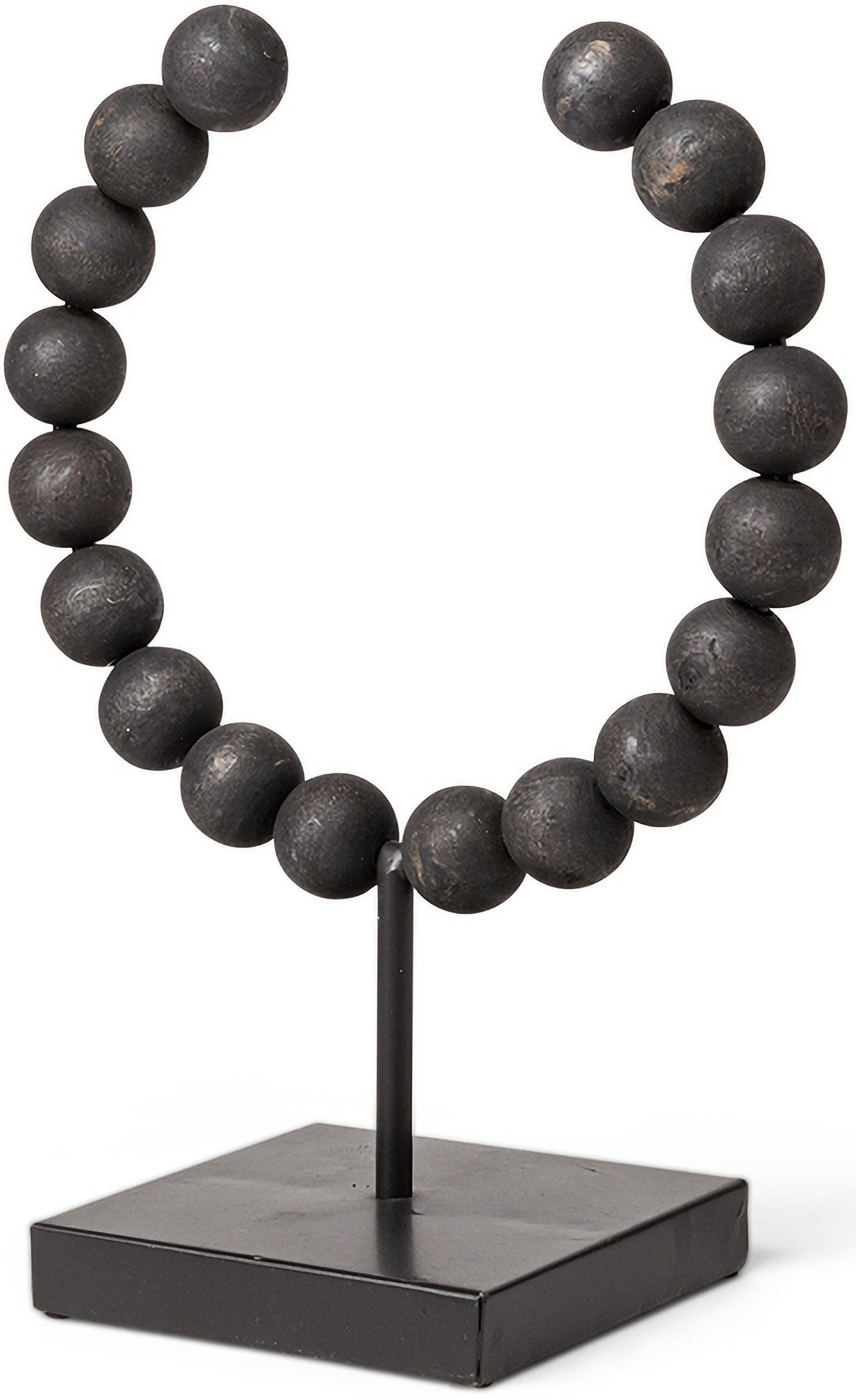 Tulane I Beaded Broken Sphere Small Decorative Object In Black | 1stopbedrooms