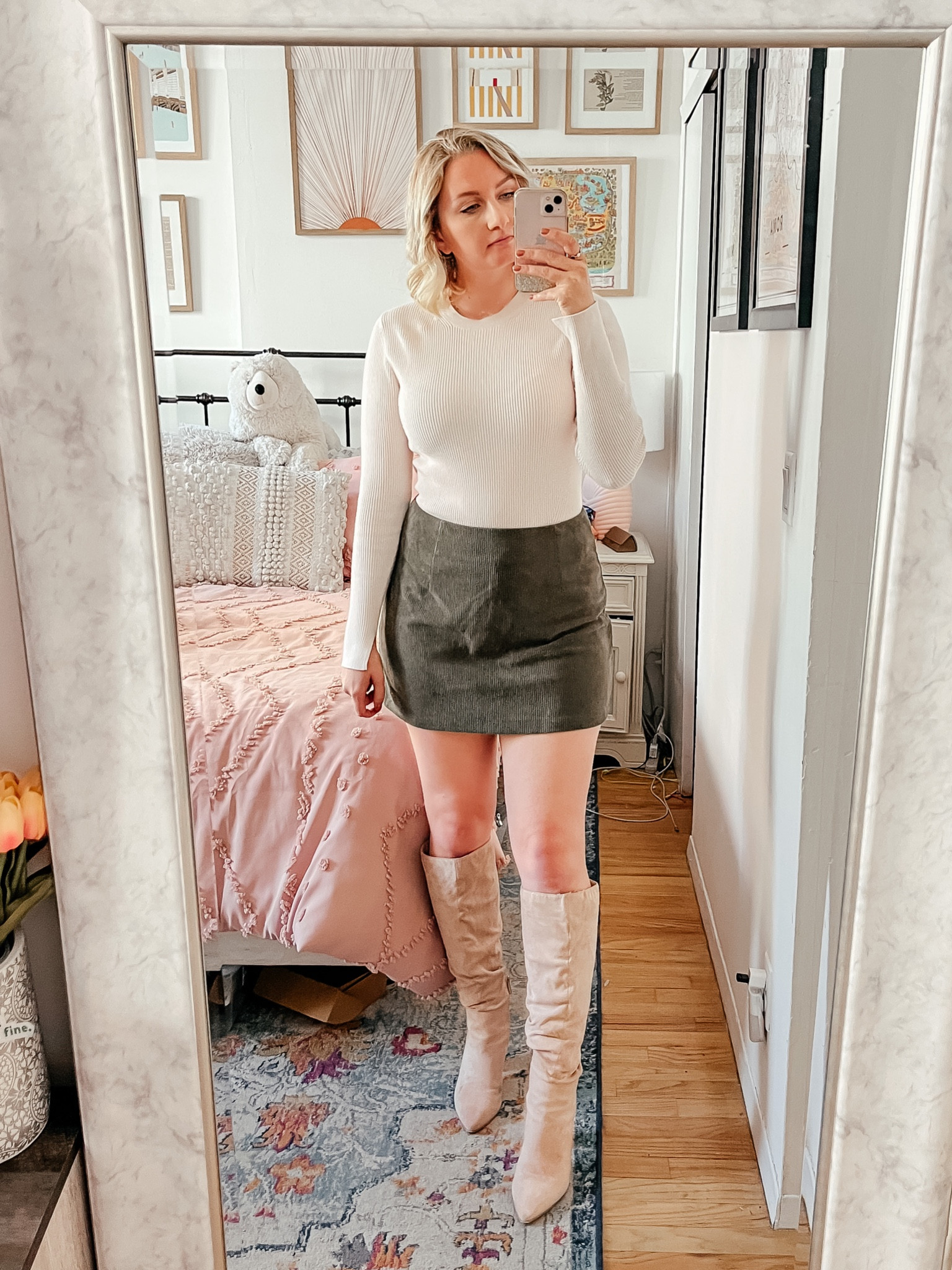 Fall outfits fall style corduroy skirt HALARA

#LTKSeasonal #LTKworkwear #LTKfindsunder50