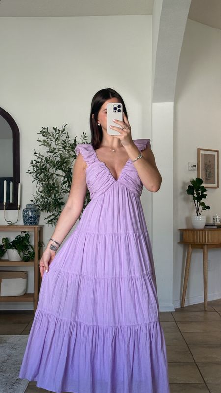 Flowy spring maxi dress
Code: KRISTINE15
Wearing size small, has pockets, fully lined 

spring dress, wedding guest dress, Easter outfit 

#LTKSeasonal #LTKfindsunder100 #LTKwedding