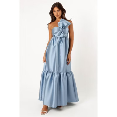 Petal and Pup Womens Betina Bow Front Maxi Dress - Blue XL | Target